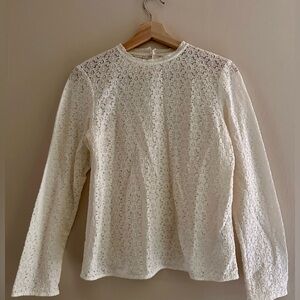 Uniqlo White Lace Women's Top
